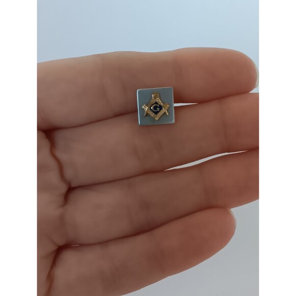 Vintage Masonic Square & Compass Tie Tac / Lapel Pin 12 mm - Picture 4 of 12